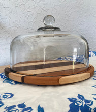 Load image into Gallery viewer, Handmade Wooden Tray with Glass Dome – Maple, Cherry, Walnut