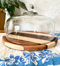 Load image into Gallery viewer, Handmade Wooden Tray with Glass Dome – Maple, Cherry, Walnut