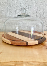 Load image into Gallery viewer, Handmade Wooden Tray with Glass Dome – Maple, Cherry, Walnut