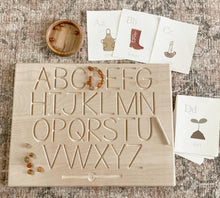 Load image into Gallery viewer, Wooden double sided alphabet tracing boards. Learning - Toddlers and Preschool.
