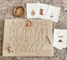 Load image into Gallery viewer, Wooden double sided alphabet tracing boards. Learning - Toddlers and Preschool.