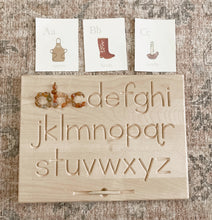 Load image into Gallery viewer, Wooden double sided alphabet tracing boards. Learning - Toddlers and Preschool.
