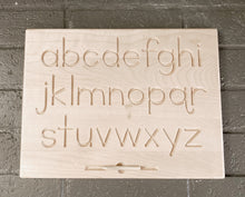 Load image into Gallery viewer, Wooden double sided alphabet tracing boards. Learning - Toddlers and Preschool.