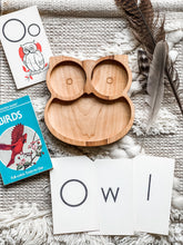 Load image into Gallery viewer, Wooden Owl Toddler Plate - Montessori - Waldorf Sensory Tray