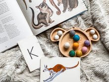 Load image into Gallery viewer, Wooden Koala Toddler Plate - Montessori - Waldorf Sensory Tray