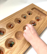 Load image into Gallery viewer, Wooden Mancala Game Board - Counting Game - Family Game - Coffee Table Game - Handmade Game -
