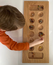 Load image into Gallery viewer, Wooden Mancala Game Board - Counting Game - Family Game - Coffee Table Game - Handmade Game -