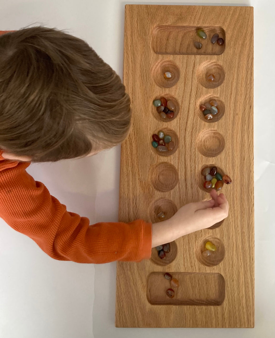 Wooden Mancala Game Board - Counting Game - Family Game - Coffee Table Game - Handmade Game -