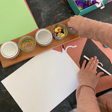 Load image into Gallery viewer, Paint Tray - Sorting Tray - Craft Tray - Propagation Jars - Montessori - Craft Storage - 4oz Mason Jars Included