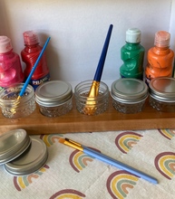Load image into Gallery viewer, Paint Tray - Sorting Tray - Craft Tray - Propagation Jars - Montessori - Craft Storage - 4oz Mason Jars Included