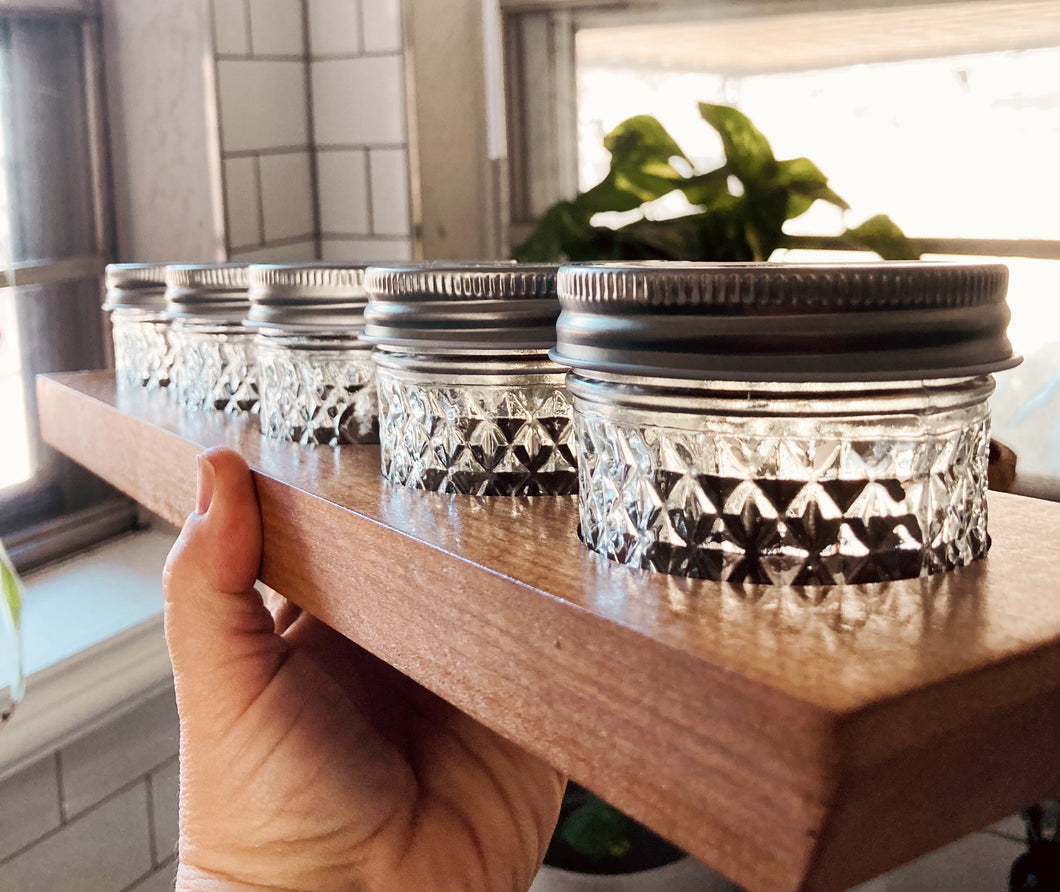 Wooden Paint Pot Tray - Sorting Tray - Craft Tray - Propagation Jars - Montessori - Craft Storage - 4oz Mason Jars Included