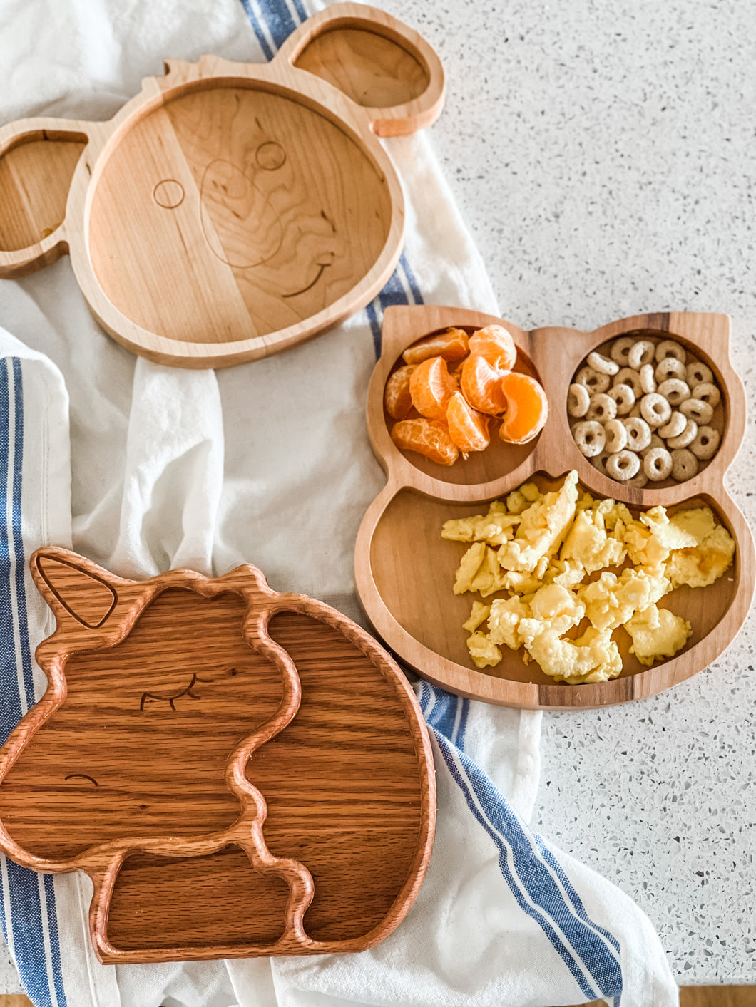 Wooden Owl Toddler Plate - Montessori - Waldorf Sensory Tray