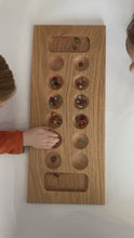 Load and play video in Gallery viewer, Wooden Mancala Game Board - Counting Game - Family Game - Coffee Table Game - Handmade Game -
